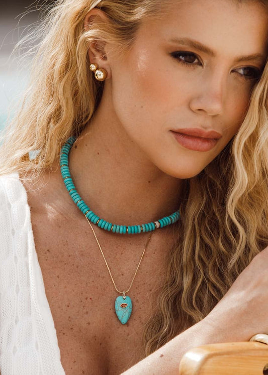 Conjunto de Colares Turquesa
