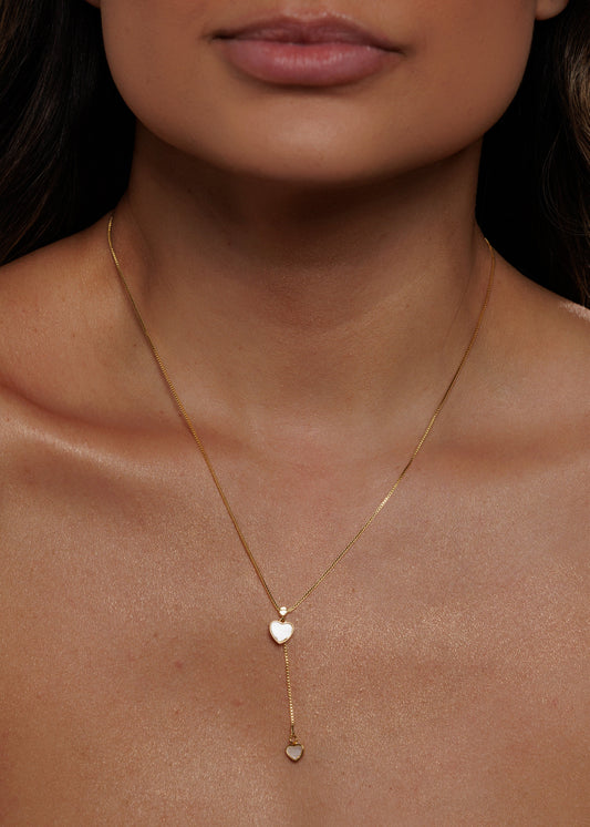 Colar Coração Lariat