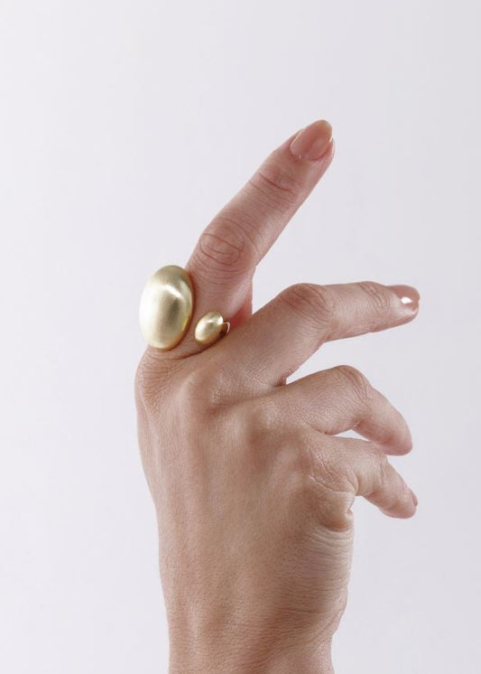 Anel Dourado Acetinado Orgânico