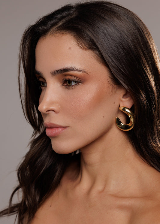 Argola Dourada Polida