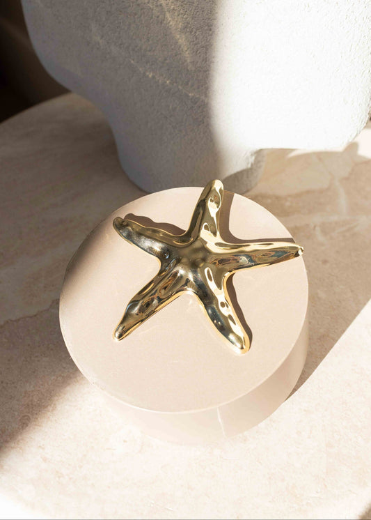Broche Estrela-do-Mar Dourado