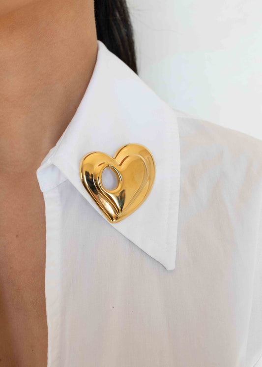 Broche Coração Vazado