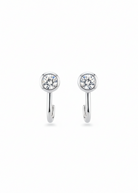 Brinco Prata 925 Gancho Minimalista