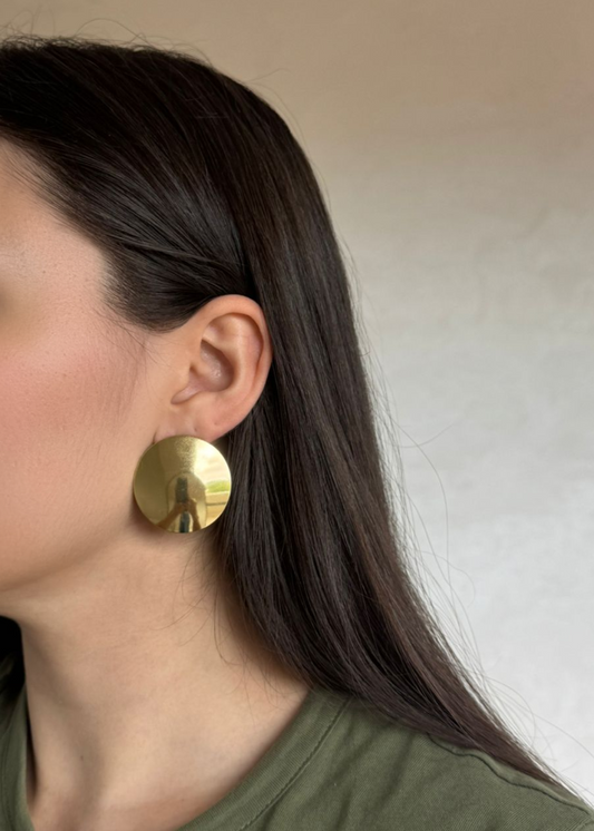 Brinco Dourado Disco Liso
