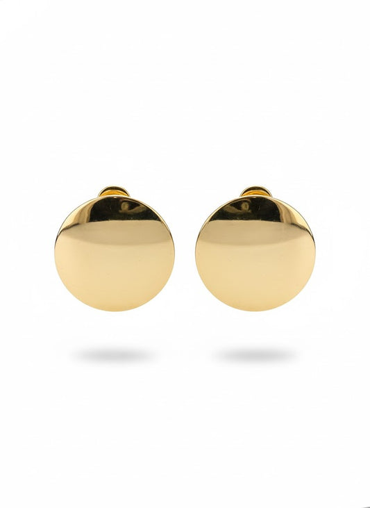 Brinco Dourado Disco Liso