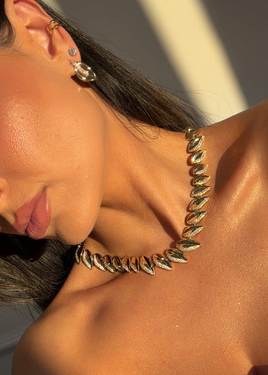 Conjunto Folhas Cravejadas