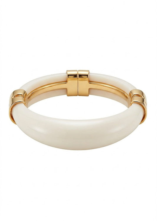 Bracelete Dourado Escultural