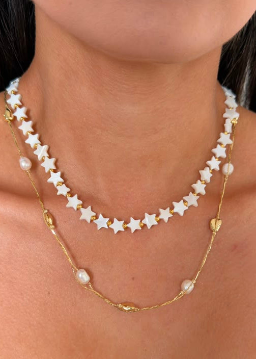 Conjunto de Colares Estrelas e Pérolas
