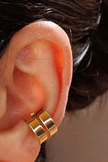 Piercing Fake Dourado Duplo
