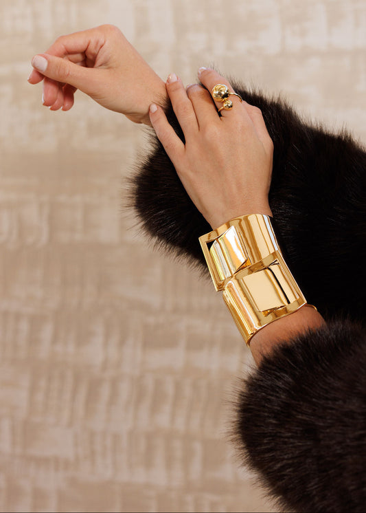 Bracelete Dourado Largo