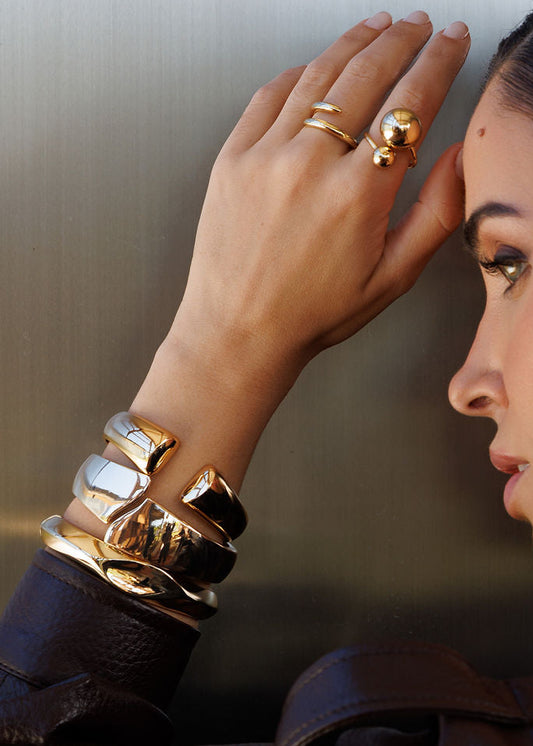 Bracelete Dourado Orgânico