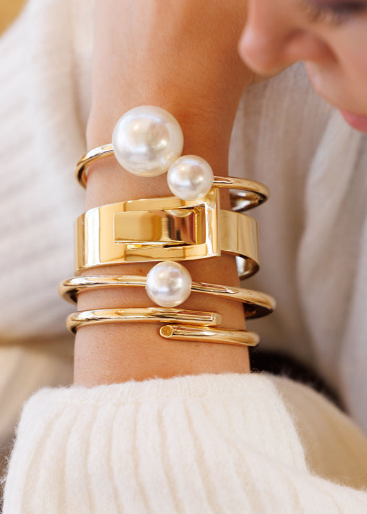 Bracelete Dourado Pérola