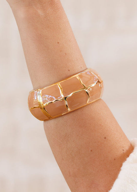 Bracelete Geométrico Resinado