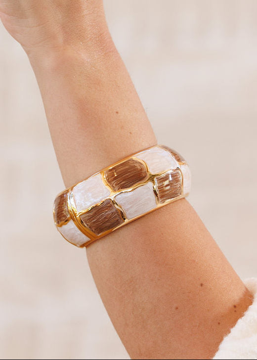 Bracelete Geométrico Resinado