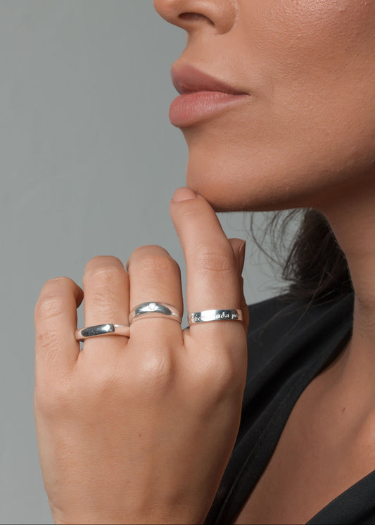 Anel Prata 925 “Abençoada por Deus”